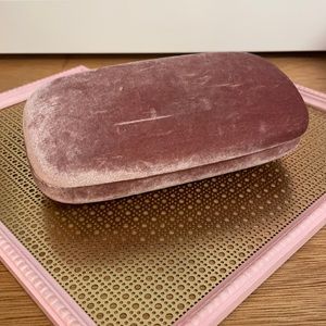 Miu Miu Pink Velvet Hard Sunglasses Case
